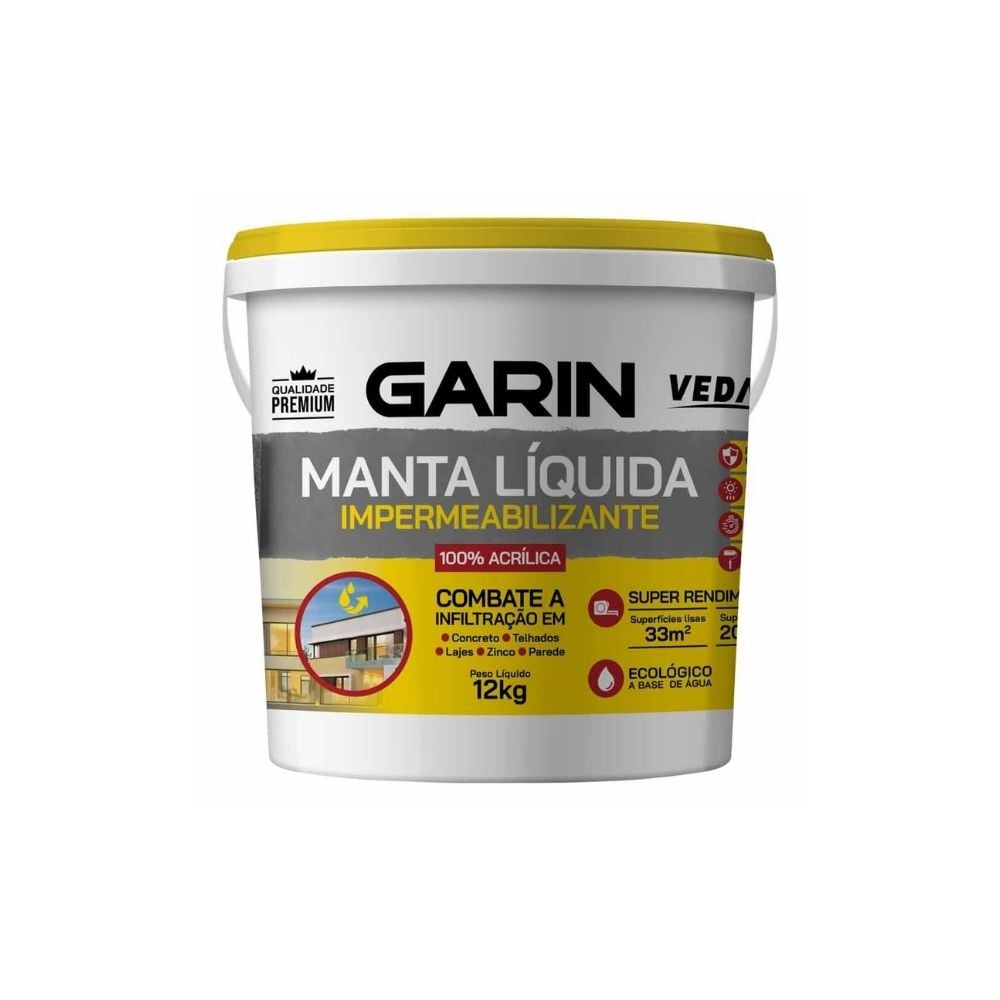 Manta Liquida Garin Acrílica Impermeabilizante 12Kg Branca | VMAB-12