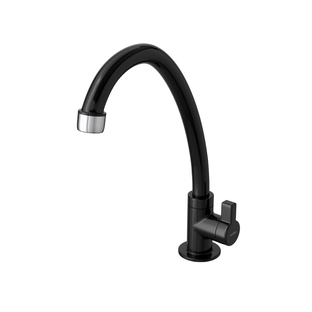 Torneira ABS Bica Móvel Mesa Hydraplus 1/4V Preta 1167.PTHPL
