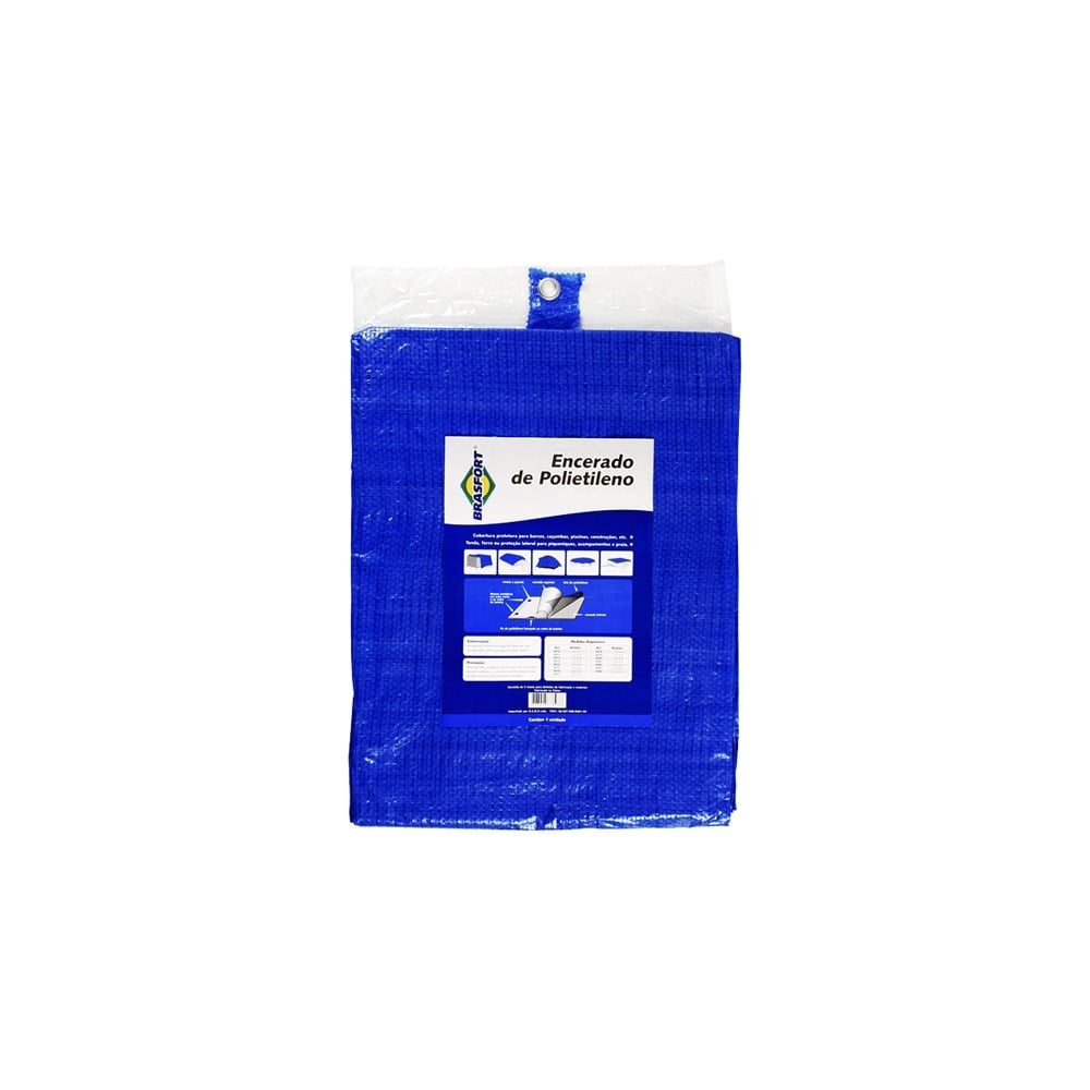 Lona Carreteiro Brasfort Azul 5X 4M 100 Gramas por M² 8975