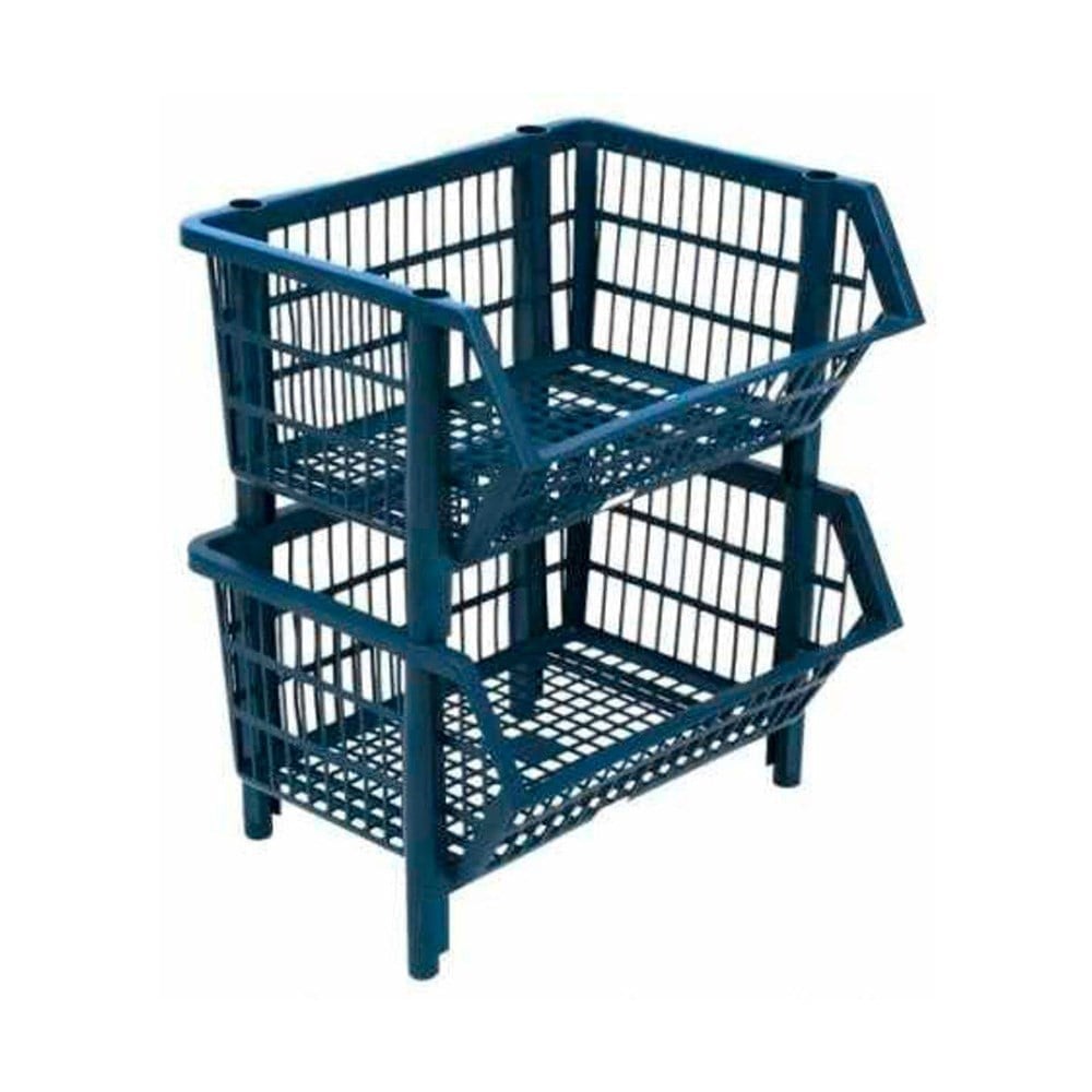 Cesto Plástico Caixaplast Azul Pequeno 44 X 24 X 34cm Copaz
