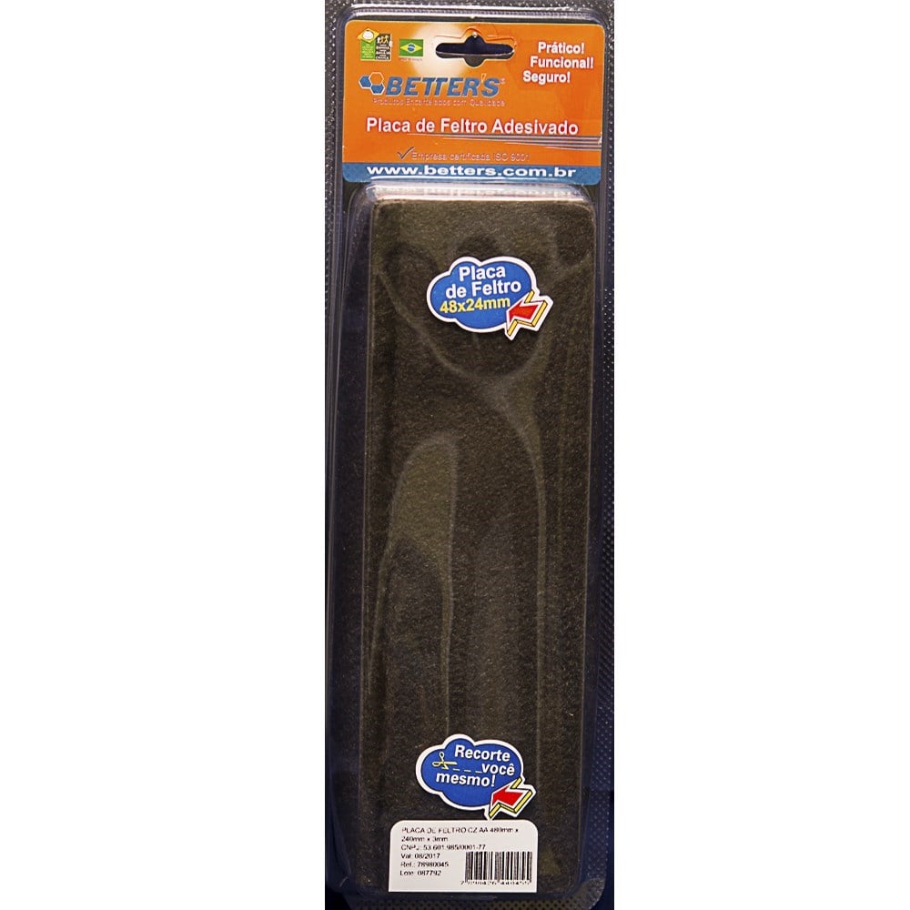 Feltro AA Better "Placa" Cinza 480x240x3 BRIBTS000003