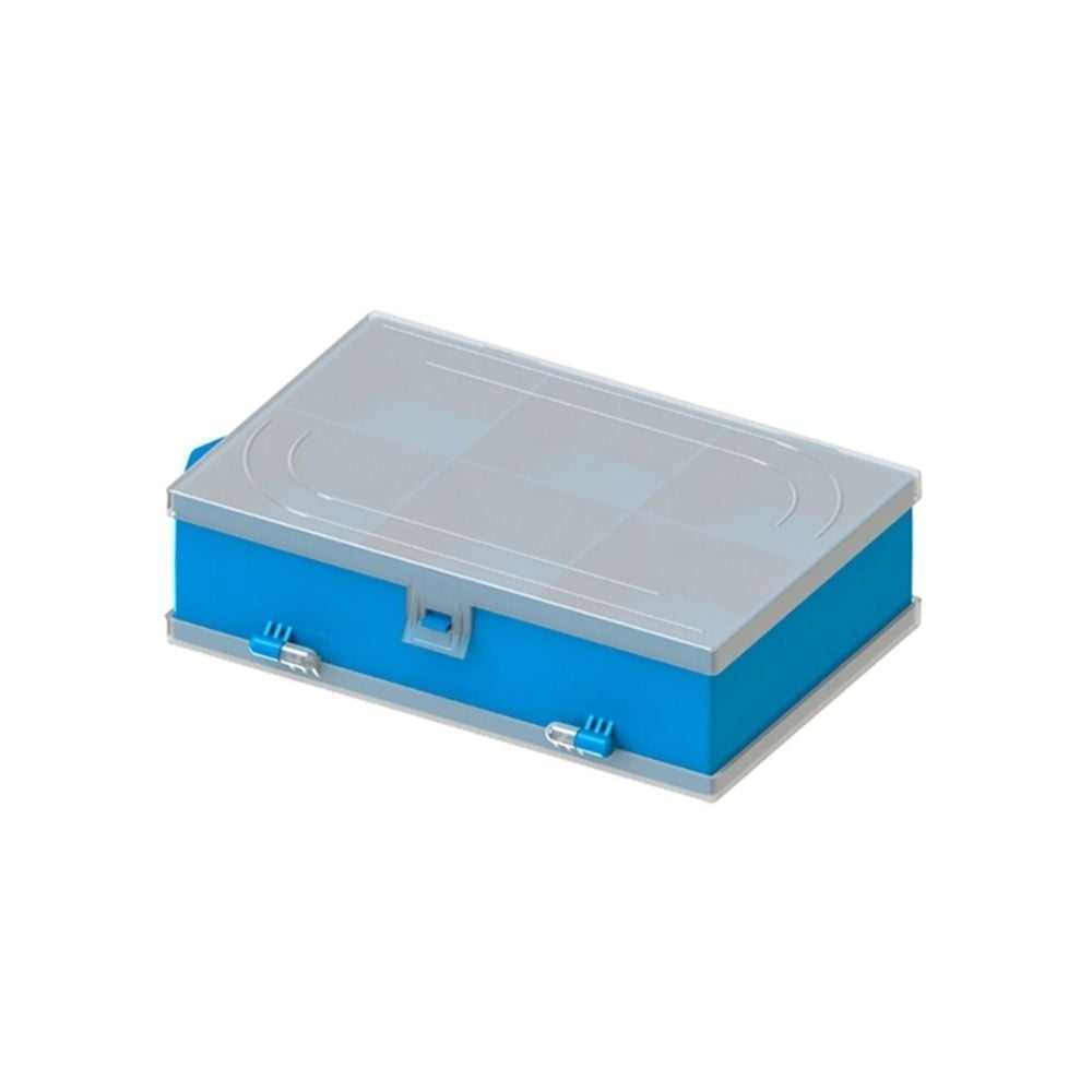 Caixa Organizadora Valeplast Cristal Pequena Azul 10X16 | 65020