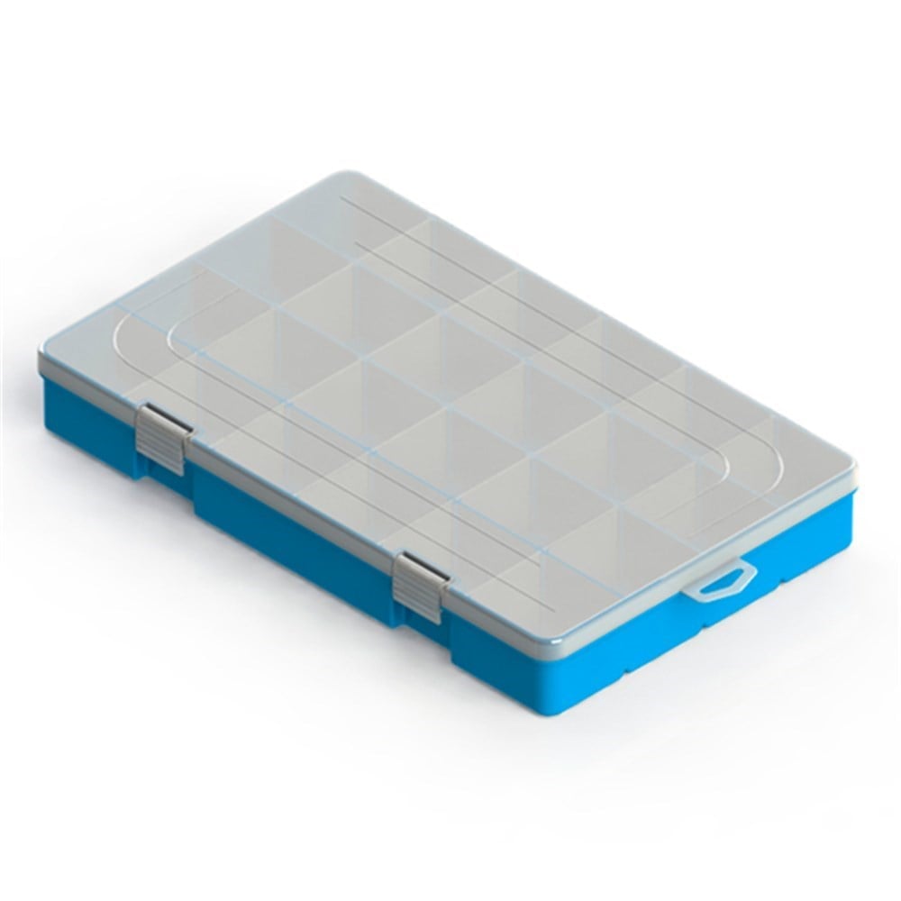 Caixa Organizadora Valeplast Cristal Grande Azul 22X37 65.014
