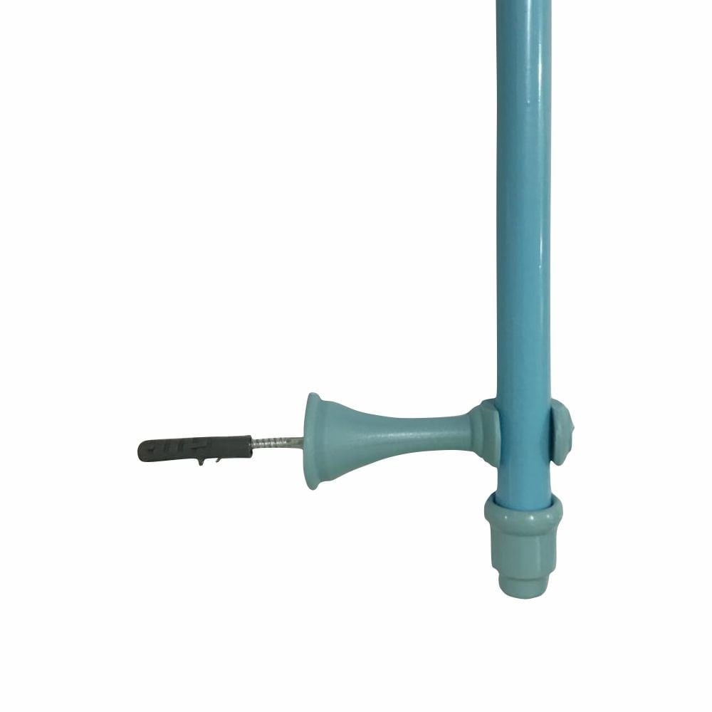Varão para Cortina Simples Azul com Suporte Cadiz 2m