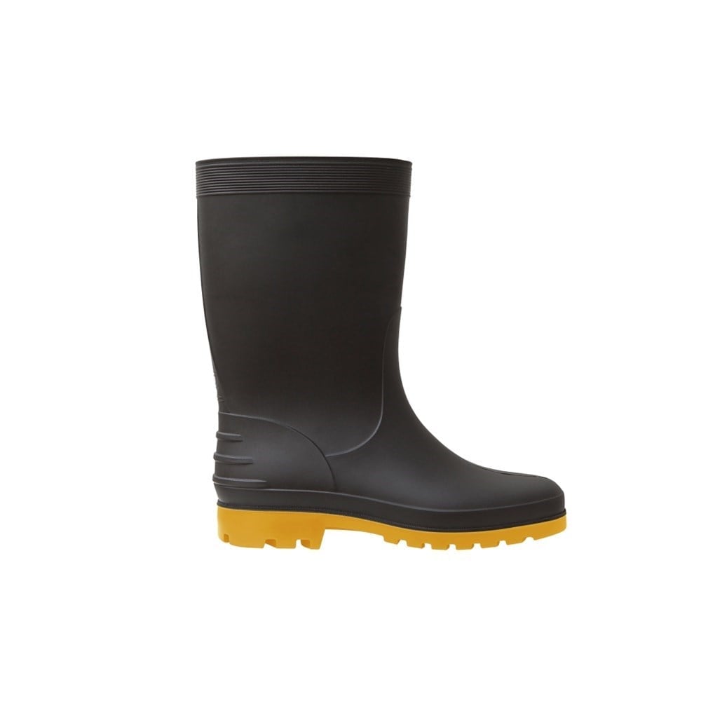 Bota Calformax Preta Solado Amarelo (Cano Medio)35/36 CMP809 S/F