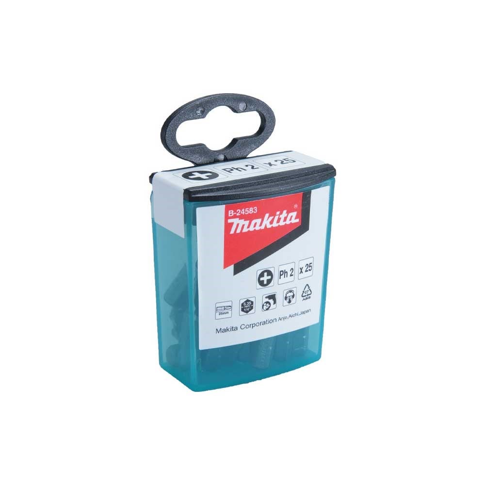Ponteira Makita Bits Phillips PH2 X 25mm Pote com 100 Peças B-24876