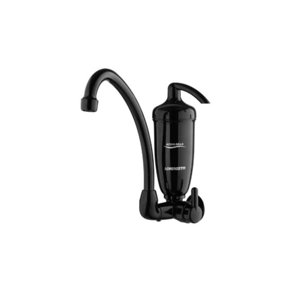 Torneira ABS Bica Móvel com Filtro Parede Lorenzetti 1/4V Preta Acquabela | 7411819 - imagem 1