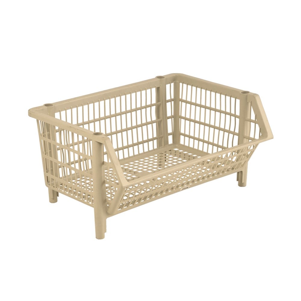 Cesto Plástico Caixaplast Bege Pequeno 44 X 24 X 34cm Copbg