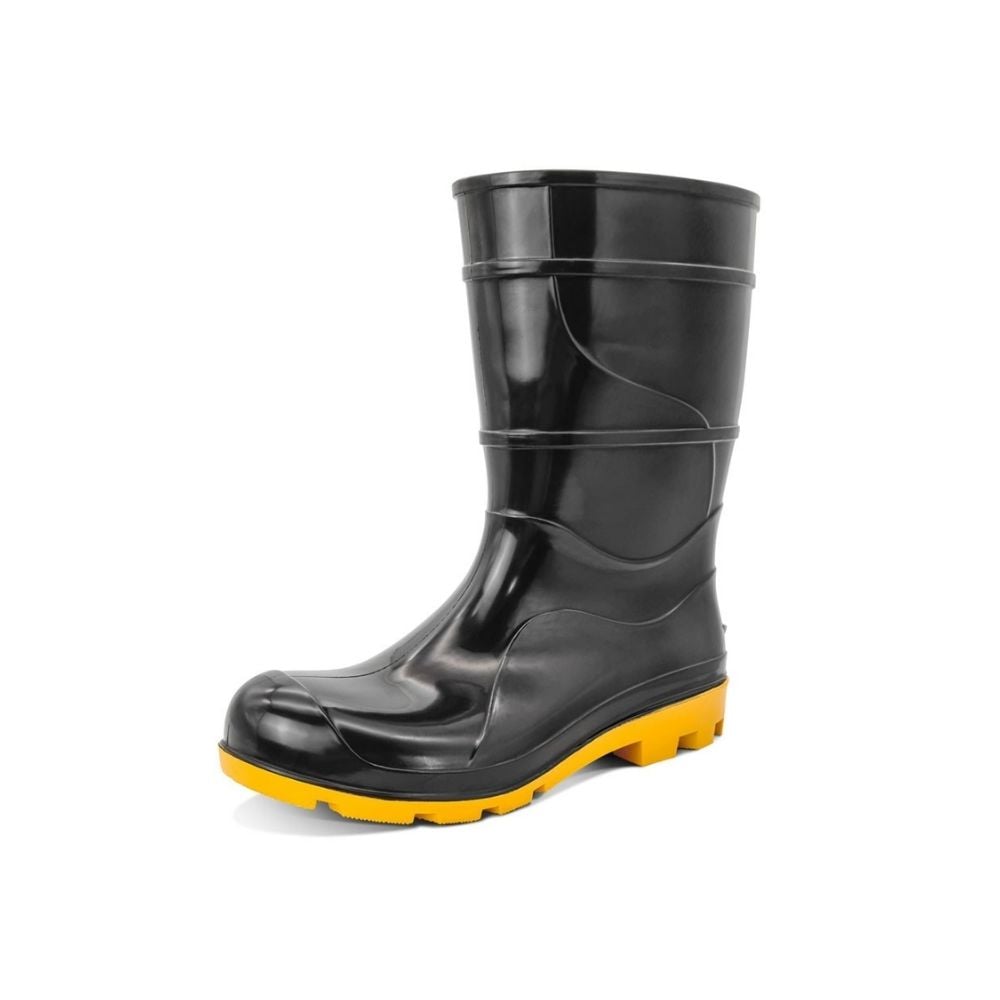 Par de Bota Cartom Cano Médio Preto/Amarelo 38 | 003150 - imagem 1