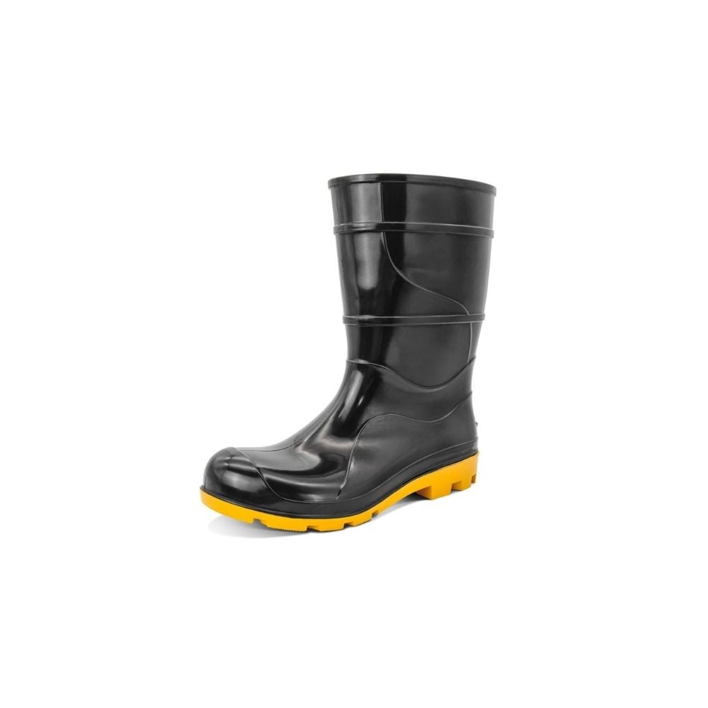 Par de Bota Cartom Cano Médio Preto/Amarelo 42 | 003154 - imagem 1
